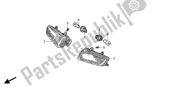 Tutte le parti per il Winker del Honda ST 1100A 2000