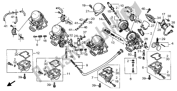 Tutte le parti per il Carburatore (parti Componenti) del Honda CBR 1000F 1998