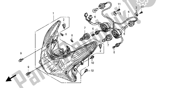 Todas las partes para Faro (eu) de Honda WW 125 EX2 2012