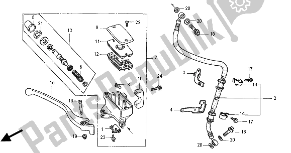 Wszystkie części do Fr. G?ówny Cylinder Hamulca Honda VT 750C2 2000