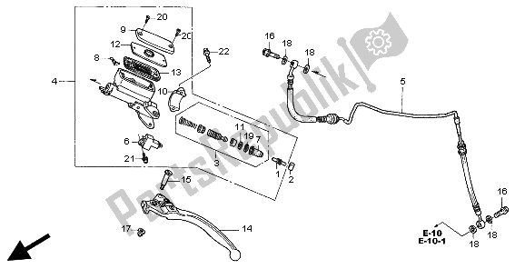 Toutes les pièces pour le Maître-cylindre D'embrayage du Honda CBR 1100 XX 1998