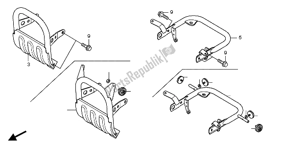 All parts for the Carry Pipe of the Honda TRX 300 EX Sportrax 2007