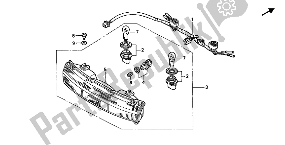 Todas las partes para Luz De La Cola de Honda PC 800 1989