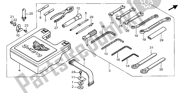 Todas las partes para Herramientas de Honda GL 1500A 1997