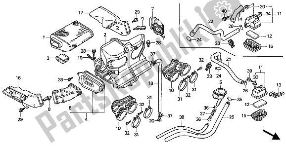 Wszystkie części do Od? Wie? Acz Powietrza Honda CBR 1000F 1994