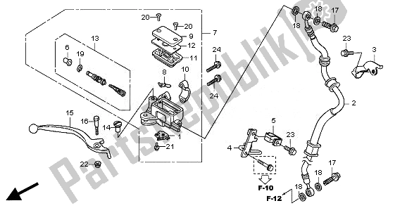 Todas las partes para Cilindro Maestro Del Freno Delantero de Honda CBR 250R 2011