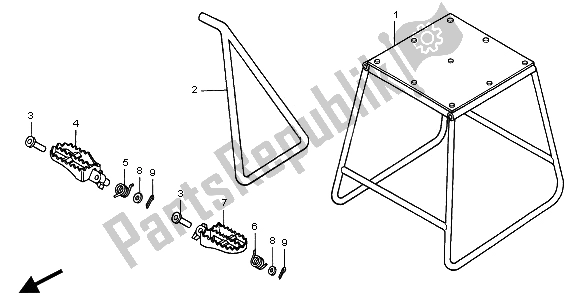 Todas las partes para Soporte Y Paso de Honda CR 500R 2001