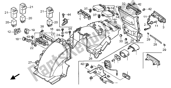 All parts for the Rear Fender of the Honda GL 1500A 1997