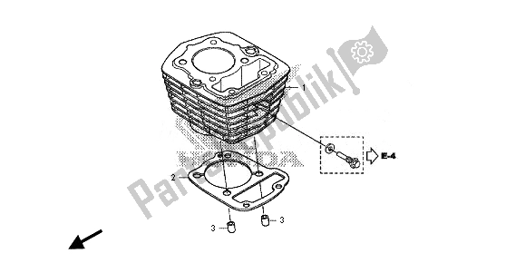 Tutte le parti per il Cilindro del Honda CRF 125F SW 2014