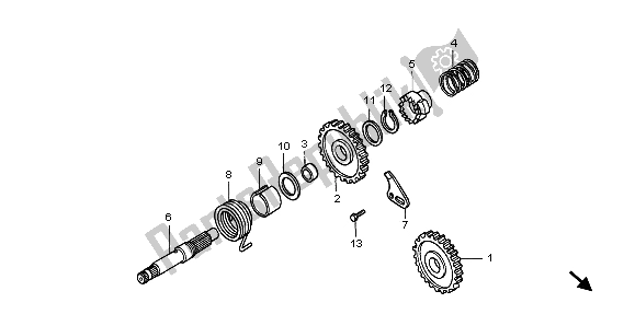 Todas las partes para Husillo De Arranque de Honda CR 80 RB LW 1999