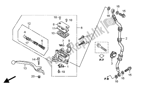 Todas las partes para Fr. Cilindro Maestro Del Freno de Honda CBR 125R 2004