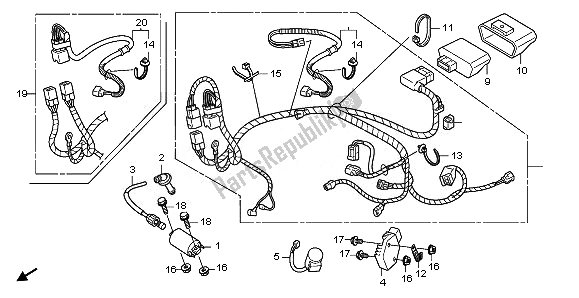 All parts for the Wire Harness of the Honda CRF 450R 2011