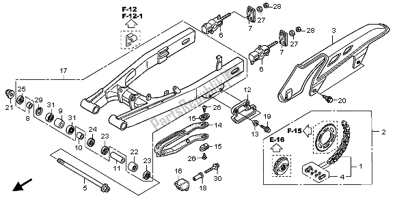 Todas las partes para Basculante de Honda XL 700 VA Transalp 2009