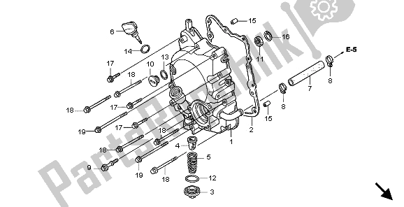 Todas las partes para Tapa Del Cárter Derecho de Honda PES 150 2006