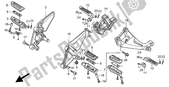 Toutes les pièces pour le étape du Honda CBR 1100 XX 1998