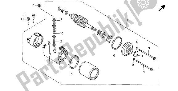 Tutte le parti per il Motore Di Avviamento del Honda CBR 600 RR 2006