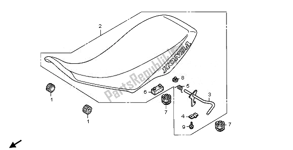 All parts for the Seat of the Honda TRX 250X 2011