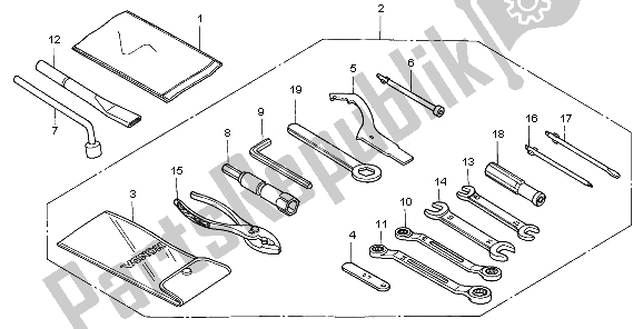 Toutes les pièces pour le Outils du Honda VFR 750F 1997