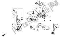 braço de arranque de pedal e chute