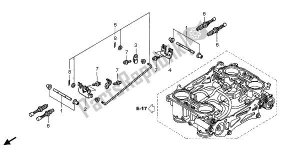 All parts for the Throttle Body (component Parts) of the Honda VFR 800A 2009