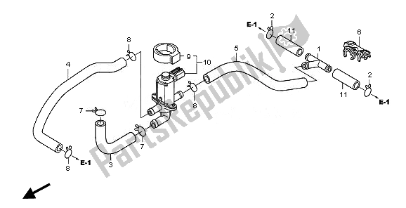 Todas las partes para Válvula De Control De Inyección De Aire de Honda VFR 1200 FD 2011