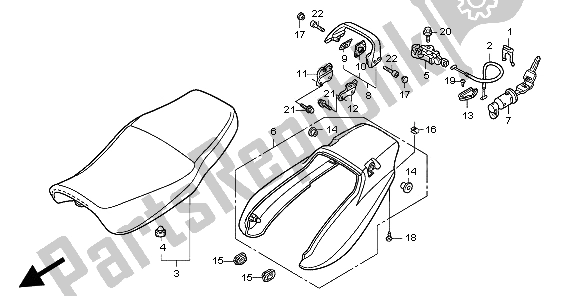 Alle onderdelen voor de Zitting En Achterkap van de Honda CB 750F2 1998