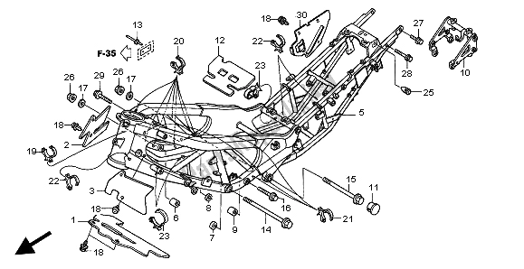 Todas las partes para Cuerpo Del Marco de Honda XL 1000 VA 2004