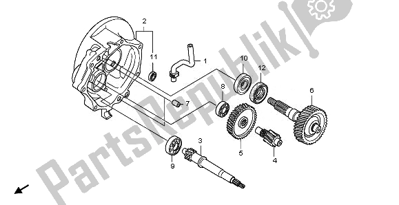 All parts for the Transmission of the Honda NHX 110 WH 2008