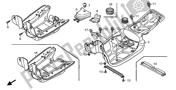 All parts for the Floor Step of the Honda NPS 50 2010