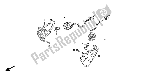 Todas las partes para Guiño de Honda CBF 600S 2006