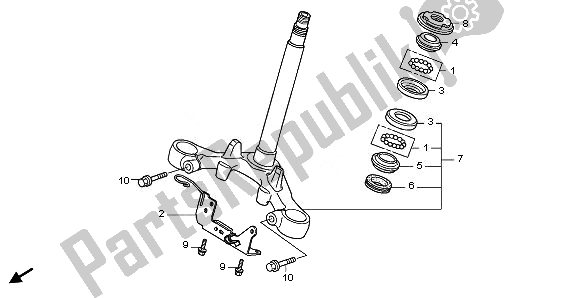 Alle onderdelen voor de Stuurpen van de Honda CBR 125 RW 2011