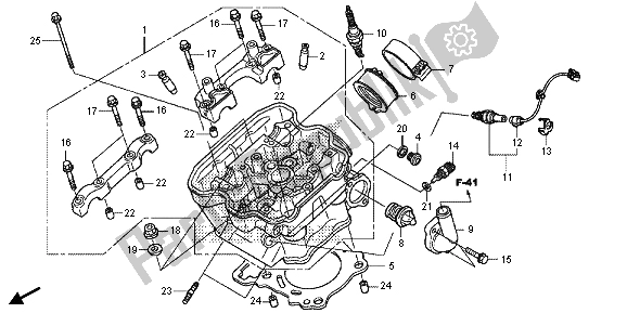 Alle onderdelen voor de Cilinderkop van de Honda CRF 250L 2015