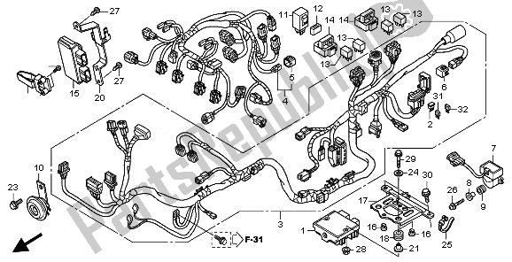 All parts for the Wire Harness of the Honda CB 600 FA Hornet 2008