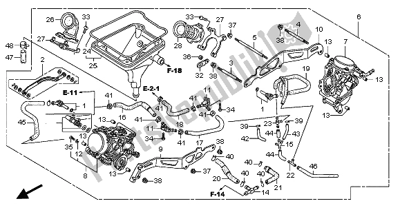 Todas las partes para Carburador (montaje) de Honda XL 125V 2001