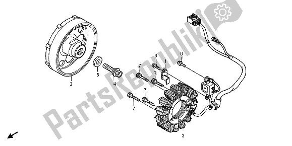 Todas las partes para Generador de Honda CBR 1000 RA 2012