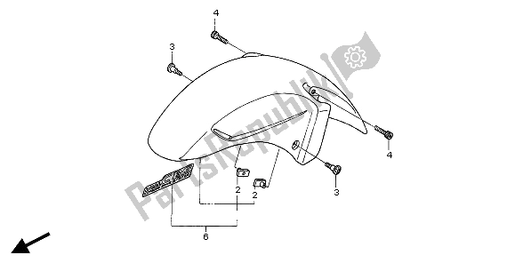 Todas las partes para Guardabarros Delantero de Honda CBR 1100 XX 2004