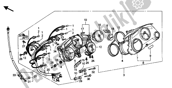 Todas las partes para Metro (kmh) de Honda CBR 600F 1987