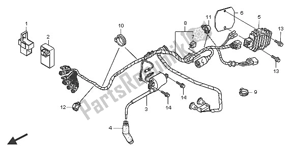 All parts for the Wire Harness of the Honda TRX 400 EX Sportrax 2005