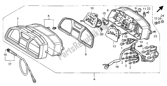 All parts for the Meter (eu) of the Honda XL 600V Transalp 1995