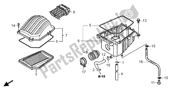 Tutte le parti per il Filtro Dell'aria del Honda CBR 125 RT 2013