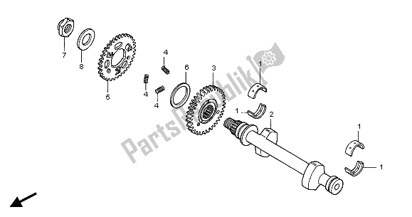 All parts for the Balancer of the Honda CBF 500A 2007