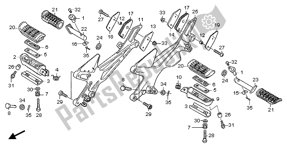All parts for the Step of the Honda CBF 1000S 2007