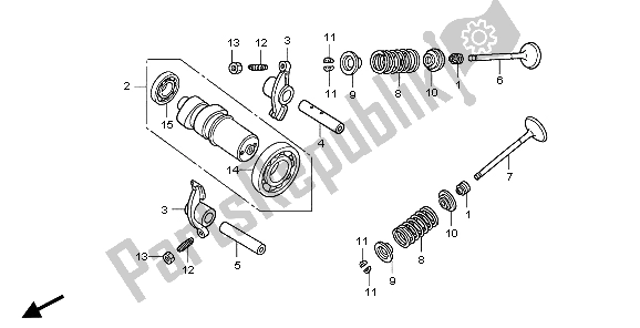 Todas las partes para árbol De Levas Y Válvula de Honda SH 125S 2007