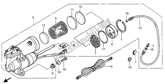 All parts for the Air Pump of the Honda GL 1500 SE 1995