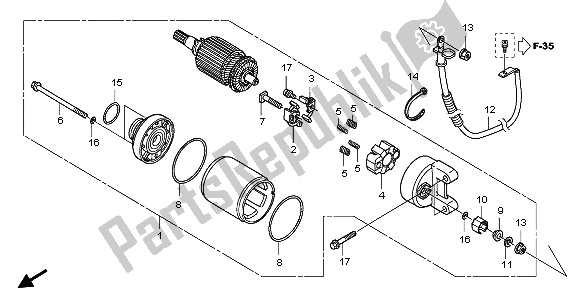 Todas las partes para Motor De Arranque de Honda NSA 700A 2009