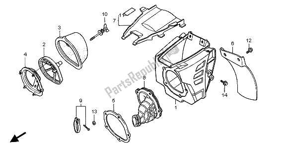 Todas las partes para Filtro De Aire de Honda CR 500R 2000