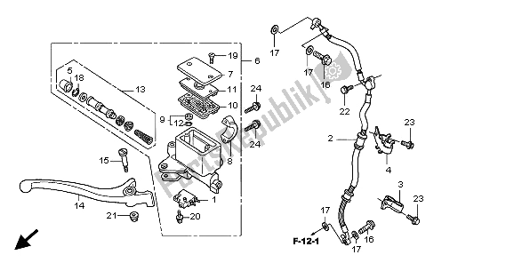 Wszystkie części do Fr. G?ówny Cylinder Hamulca Honda SH 125 2009