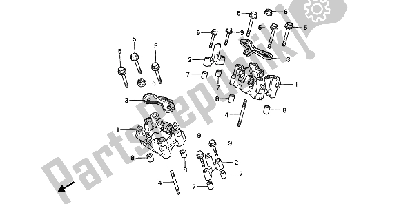 All parts for the Camshaft Holder of the Honda NTV 650 1990