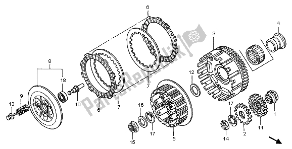 All parts for the Clutch of the Honda TRX 400 EX Sportrax 2003