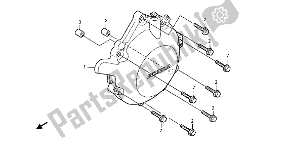 All parts for the A. C Generator Cover of the Honda CBF 1000F 2012